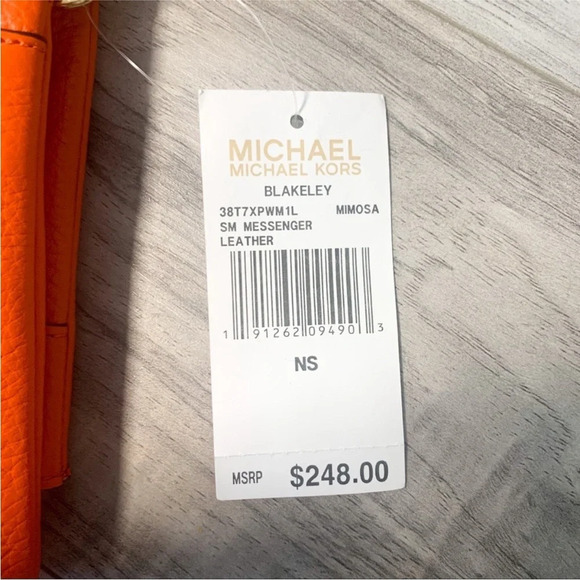 NWT Michael Kors Small Leather Crossbody Messenger - Mimosa - Picture 9 of 9